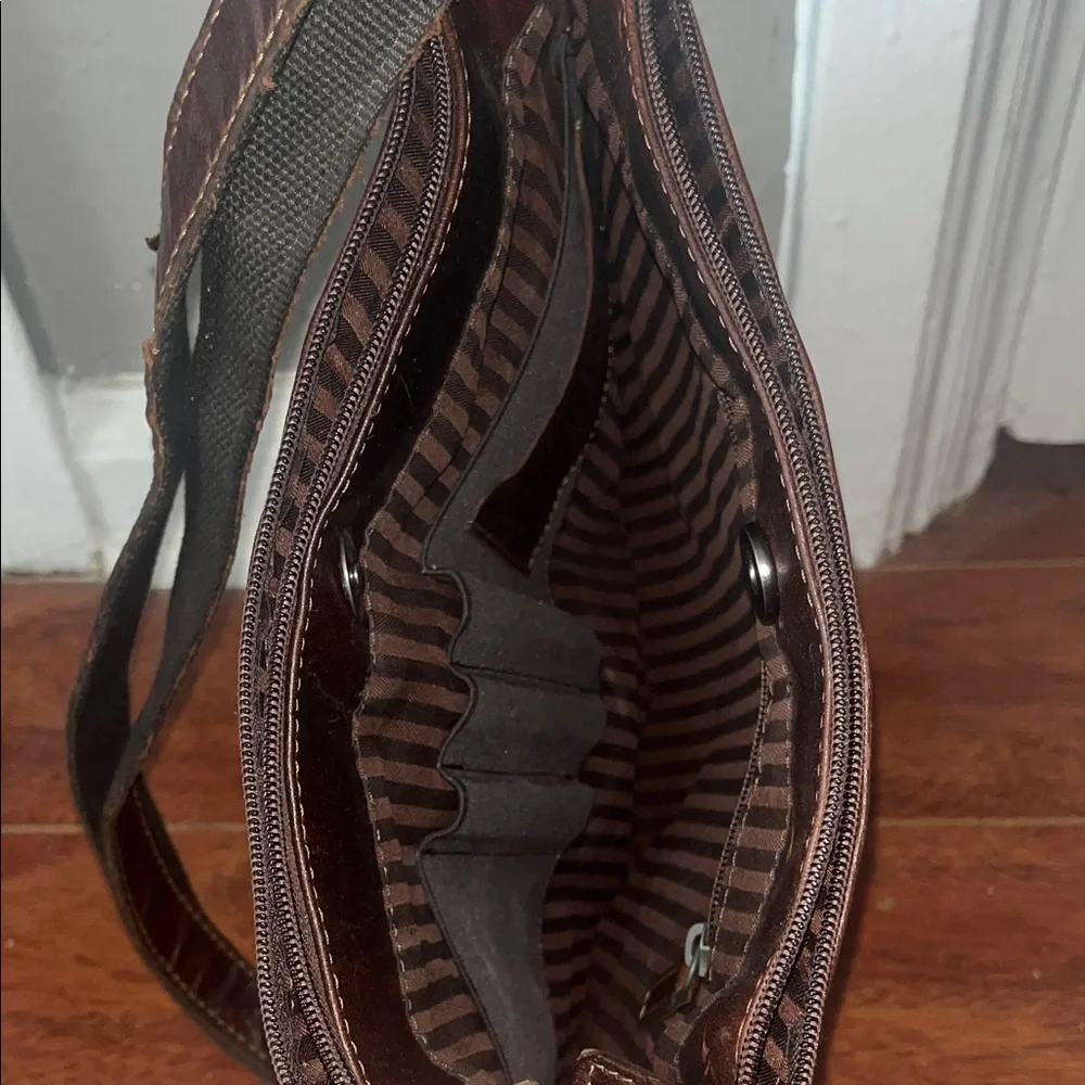 Men's Brown Leather Crossbody Bag
